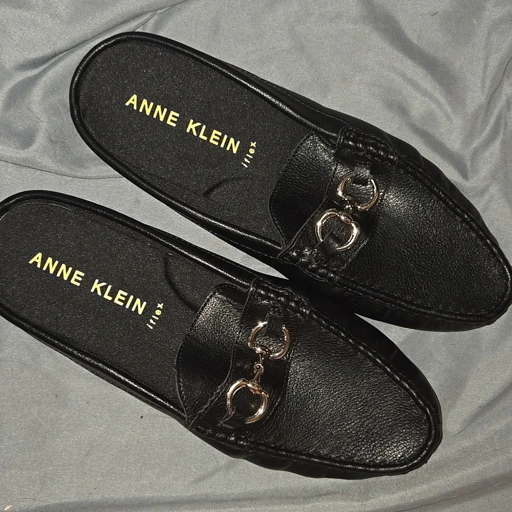 Anne Klein Iflex Sz 8.5 Black Mules - Picture 5 of 5